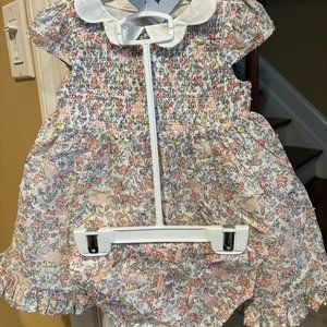 Easter Dress with Bloomers and Bunny Ear Headband